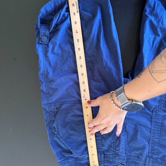 Style & Co Blue Cargo Bermuda Shorts Size 8 Cotton Stretch Utility - Picture 7 of 8